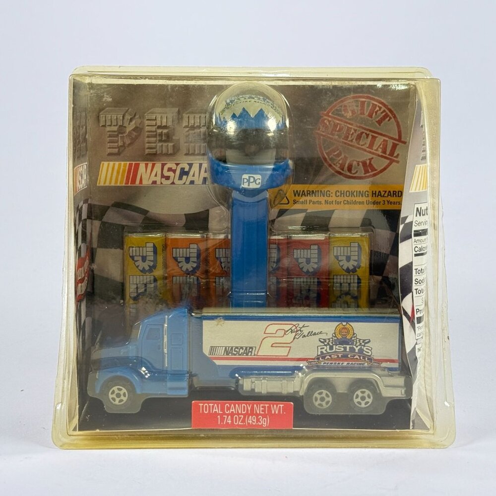 NASCAR Rusty Wallace #2 PPG Truck PEZ Candy Dispenser Gift Set Collectible